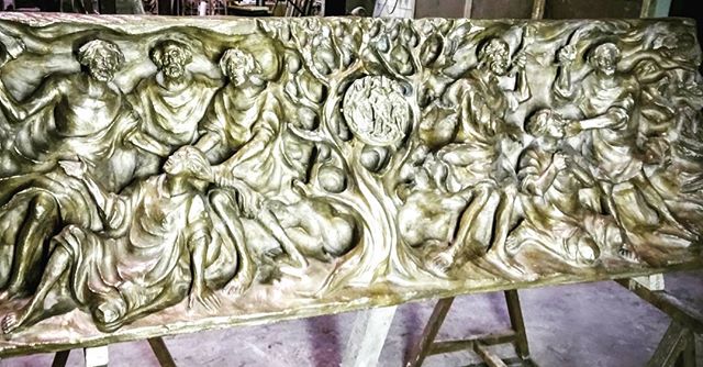 fonderia artistica milano arte fonderia bronze design sculpture rilievo per altare